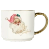 Sweet Water Decor Gold Handle Holiday Coffee Mug In White