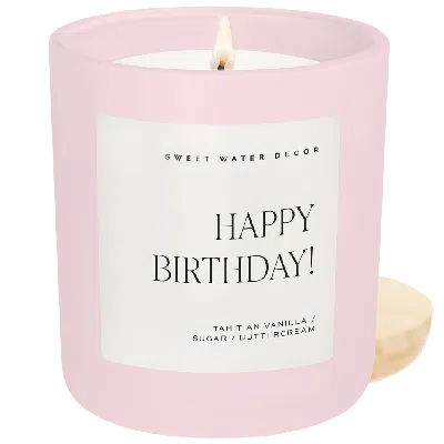 Sweet Water Decor Happy Birthday 15 oz Soy Candle