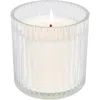 Sweet Water Decor Hello Fall Rib Glass Candle In White
