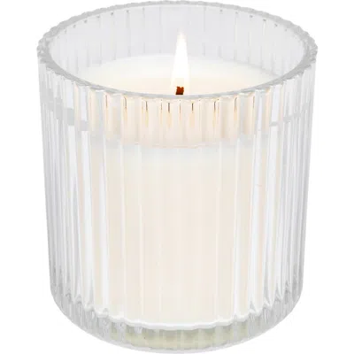 Sweet Water Decor Hello Fall Rib Glass Candle In White