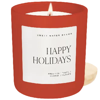 Sweet Water Decor Holiday Candle, 15 oz In Red