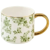 Sweet Water Decor Patterned 14 oz Gold Handle Coffee Mug In Green