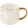 Sweet Water Decor Patterned 14 oz Gold Handle Coffee Mug In Pink