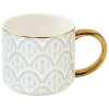 Sweet Water Decor Patterned 14 oz Gold Handle Coffee Mug In Multi
