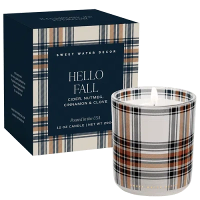 Sweet Water Decor Premium Boxed Fall Candle In Animal Print