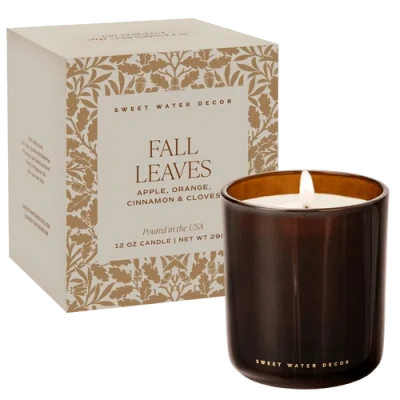 Sweet Water Decor Premium Boxed Fall Candle In Brown