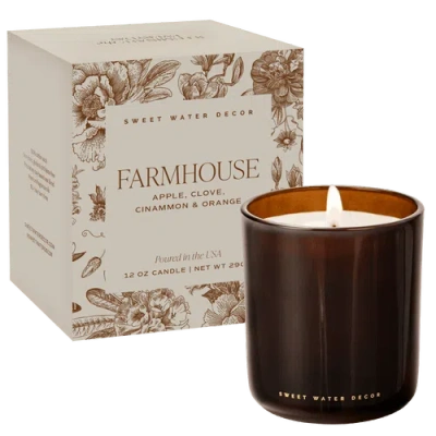 Sweet Water Decor Premium Boxed Fall Candle In Brown