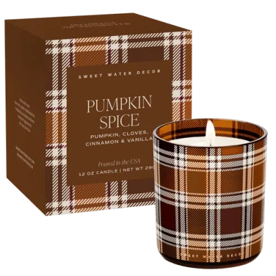 Sweet Water Decor Premium Boxed Fall Candle In Brown