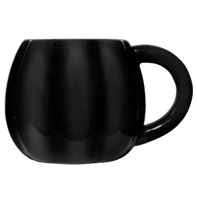 Sweet Water Decor Pumpkin Shaped 19 oz Coffee Mug In Black