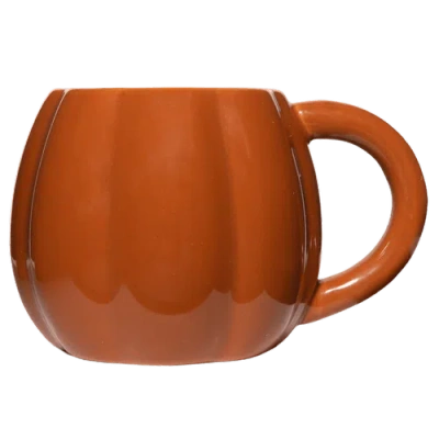 Sweet Water Decor Pumpkin Shaped 19 oz Coffee Mug In Orange