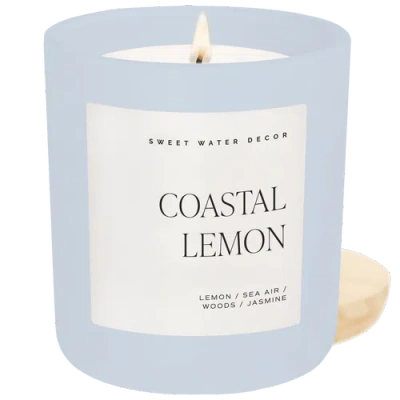 Sweet Water Decor Spring And Summer 15 oz Candles In Blue