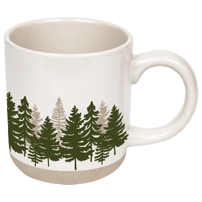 Sweet Water Decor Trees 14 oz Stoneware Coffee Mug In Forest
