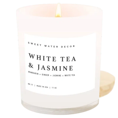 Sweet Water Decor White Tea And Jasmine 11 oz Soy Candle