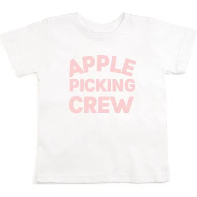 Sweet Wink Kids'  Apple Picking Crew Short Sleeve T-shirt In White