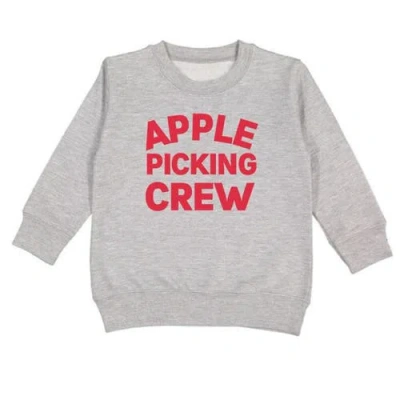Sweet Wink Kids'  Apple Picking Crew Sweatshirt In Gray