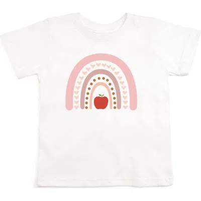 Sweet Wink Kids'  Apple Rainbow Short Sleeve T-shirt In Neutral