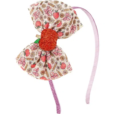 Sweet Wink Babies'  Back To School Cutie Tulle Bow Headband In Multi