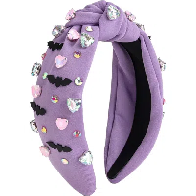 Sweet Wink Kids'  Bat Halloween Gemstone Headband In Purple
