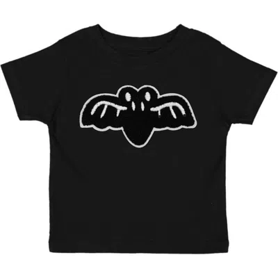 Sweet Wink Kids'  Bat Patch Halloween Short Sleeve T-shirt In Black
