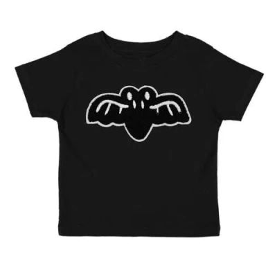 Sweet Wink Babies'  Bat Patch Halloween Short Sleeve T-shirt In Black