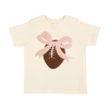 Sweet Wink Bow Football Patch Short Sleeve T-shirt In Neutral