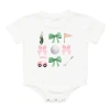 Sweet Wink Bow Golf Girl Short Sleeve Romper In White