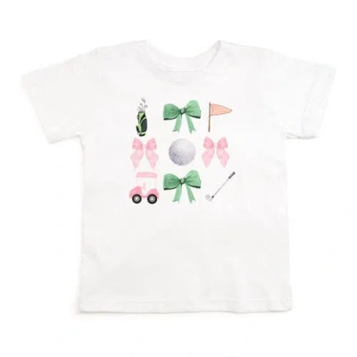 Sweet Wink Kids'  Bow Golf Girl Short Sleeve T-shirt In White
