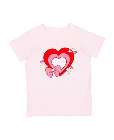 Sweet Wink Bow Love Valentine's Day Short Sleeve T-shirt - Baby In Ballet Pink