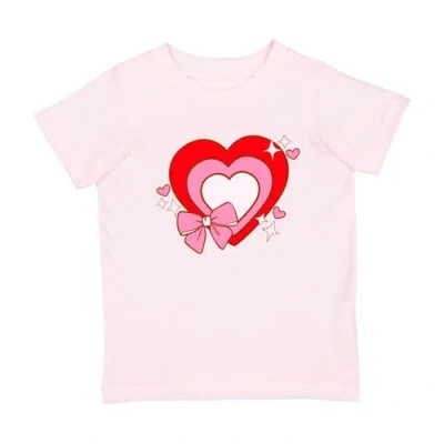 Sweet Wink Kids' Unisex Bow Love Valentine's Day Short Sleeve T-shirt In Pink
