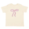 Sweet Wink Bow Patch Short Sleeve T-shirt In Natural