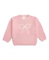 Sweet Wink Bow Yarn Knit Sweater In Pink