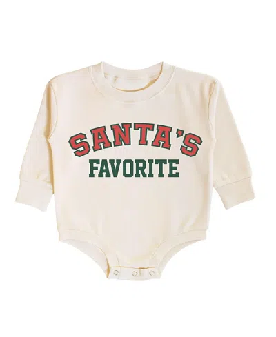Sweet Wink Boy's Santa's Favorite Christmas Long Sleeve Romper - Baby In Neutral
