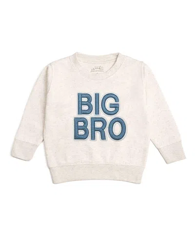 Sweet Wink Boys' Big Bro Embroidered Patch Sweatshirt - Big Kid In Gray