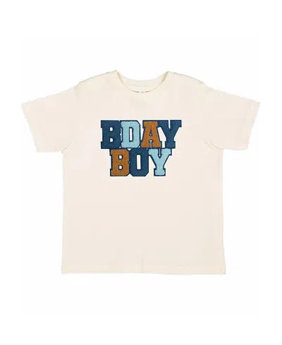 Sweet Wink Boys' Birthday Boy Patch Short Sleeve T-shirt - Little Kid, Big Kid,baby In Neutral