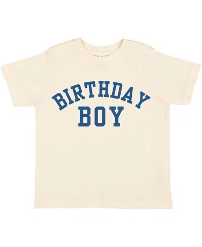 Sweet Wink Boys' Birthday Boy Varsity Short Sleeve T-shirt - Baby In Natural