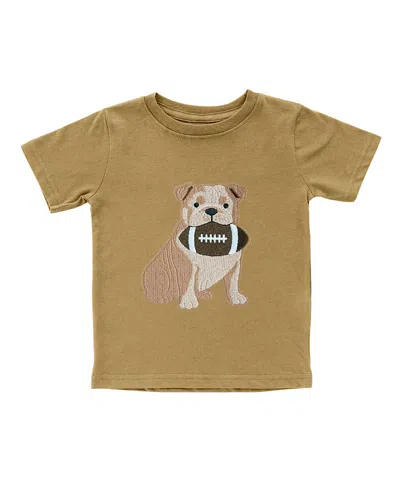 Sweet Wink Boys' Bulldog Football Patch Short Sleeve T-shirt - Little Kid, Big Kid In Brown