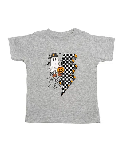 Sweet Wink Boys' Checker Ghost Halloween Short Sleeve T-shirt - Little Kid In Multi