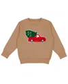 Sweet Wink Christmas Truck Patch Sweatshirt In Brown