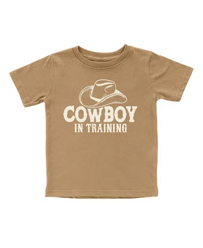 Sweet Wink Boys' Cowboy In Training Western Short Sleeve T-shirt - Baby, Little Kid In Brown
