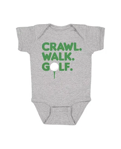 Sweet Wink Boys' Crawl, Walk, Golf Short Sleeve Bodysuit - Baby In Grey