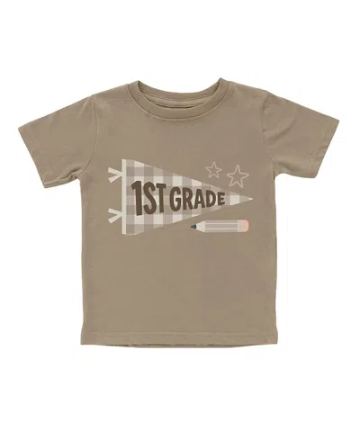 Sweet Wink Boys' First Grade Pennant Short Sleeve T-shirt - Little Kid In Brown
