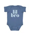 Sweet Wink Boys' Lil Bro Short Sleeve Bodysuit - Baby In Indigo