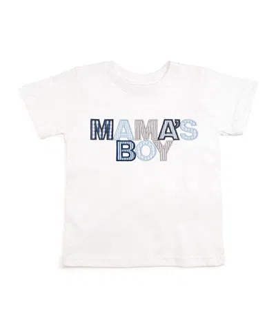 Sweet Wink Boys' Mama's Boy Patchwork Short Sleeve T-shirt - Baby, Little Kid In White