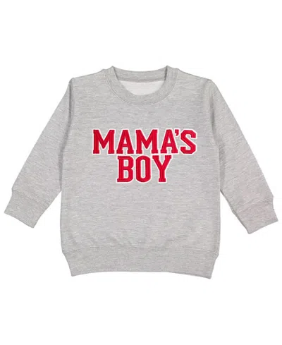 Sweet Wink Boys' Mama's Boy Varsity Patch Valentine's Day Sweatshirt - Little Kid, Big Kid In Gray