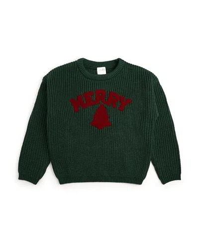 Sweet Wink Boys' Merry Patch Christmas Knit Sweater - Baby, Little Kid In Green