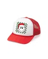Sweet Wink Boys' Santa Smiley Christmas Trucker Hat- Little Kid, Big Kid In Red