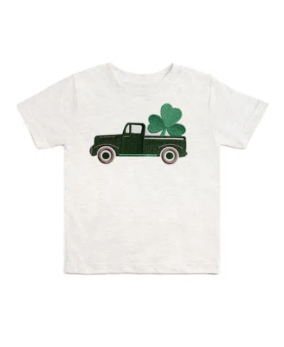 Sweet Wink Boys' Shamrock Truck Patch St. Patrick's Day Short Sleeve T-shirt - Baby, Little Kid In Gray