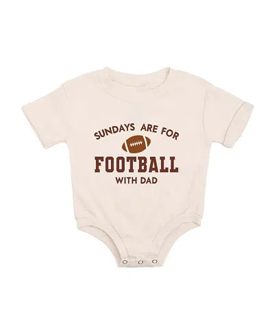 Sweet Wink Boys' Sundays Are For Football Short Sleeve Romper - Baby In Neutral