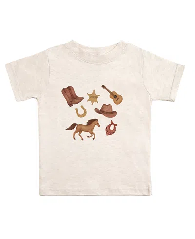 Sweet Wink Boys' Western Cowboy Short Sleeve T-shirt - Baby, Little Kid In Neutral