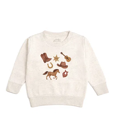 Sweet Wink Boys' Western Cowboy Sweatshirt - Baby, Little Kid In White